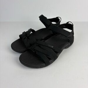 Teva Tirra Black Multi Strap Trail Sandals Womens 8.5 Gorpcore Hiking Comfort